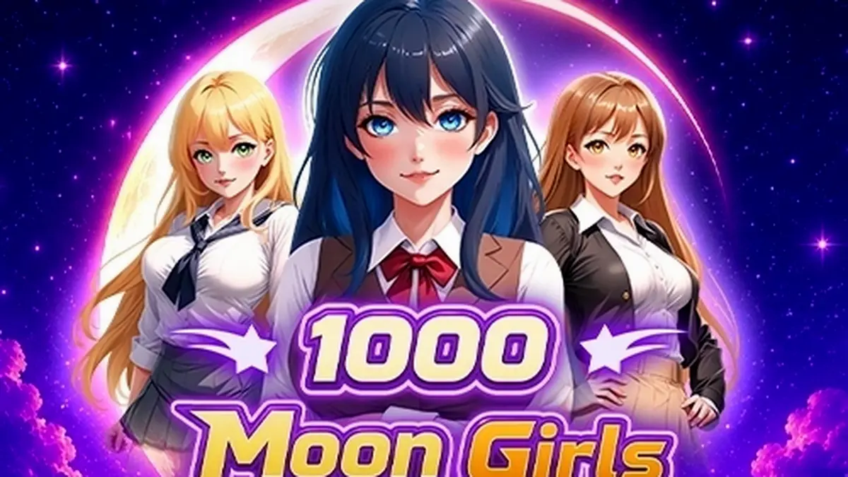 Tampilan visual slot 1000 Moon Girls dengan tema menarik