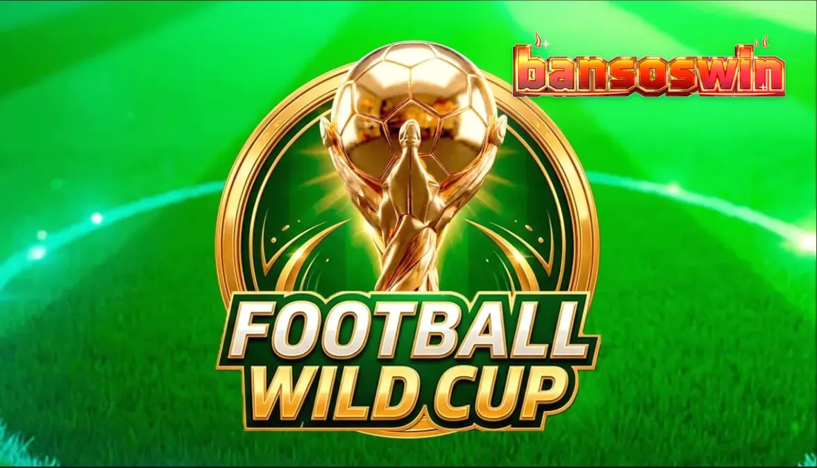 Tampilan visual slot Football Wild Cup dengan latar belakang stadion sepak bola yang megah.