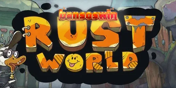 Tampilan visual slot Rust World dengan grid 7x7 yang penuh aksi